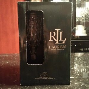 NiB 4 Ralph Lauren Aston Crystal Champagne Flutes